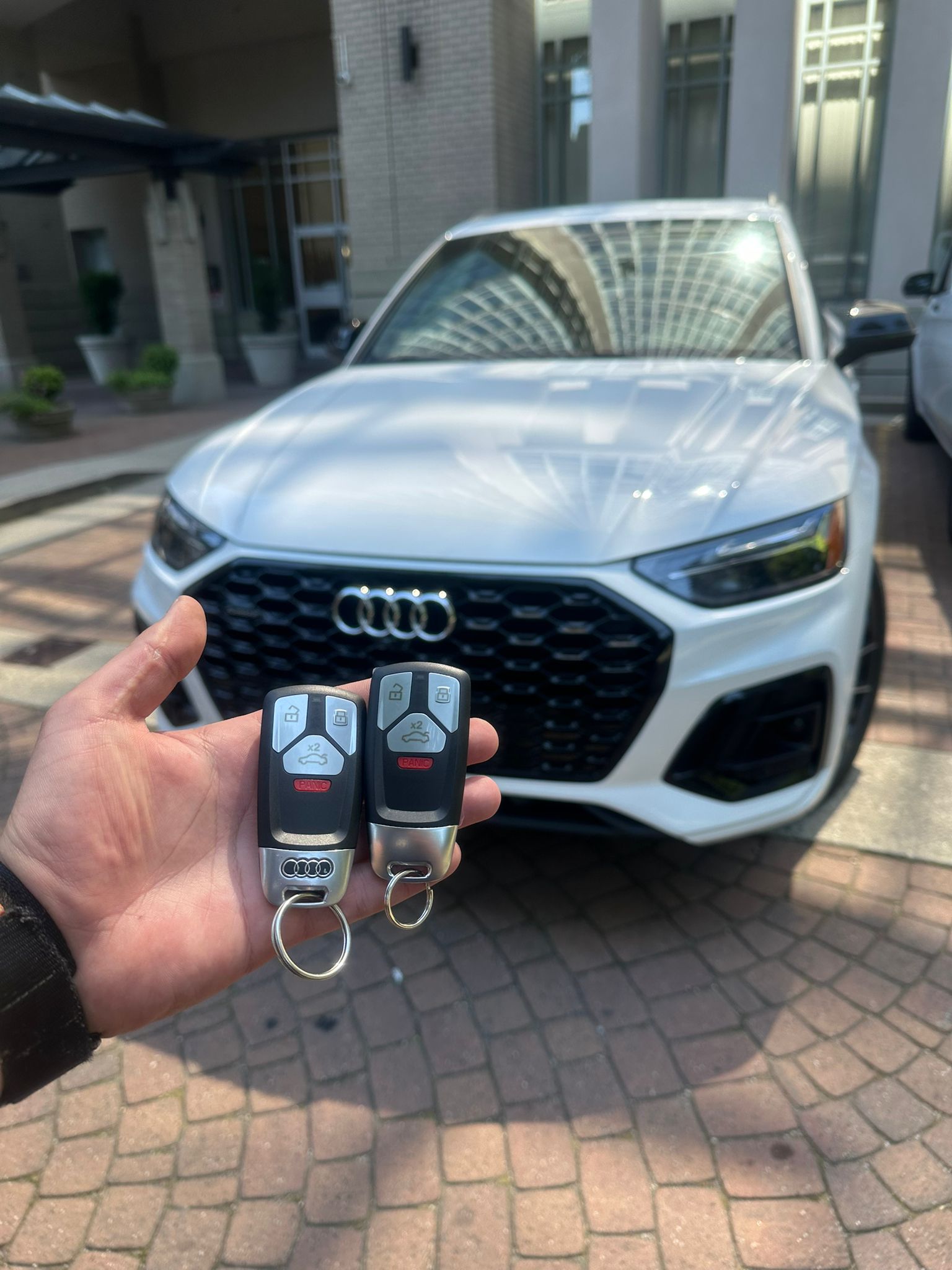 Two Audi smart key fobs programmed on-site in Vancouver