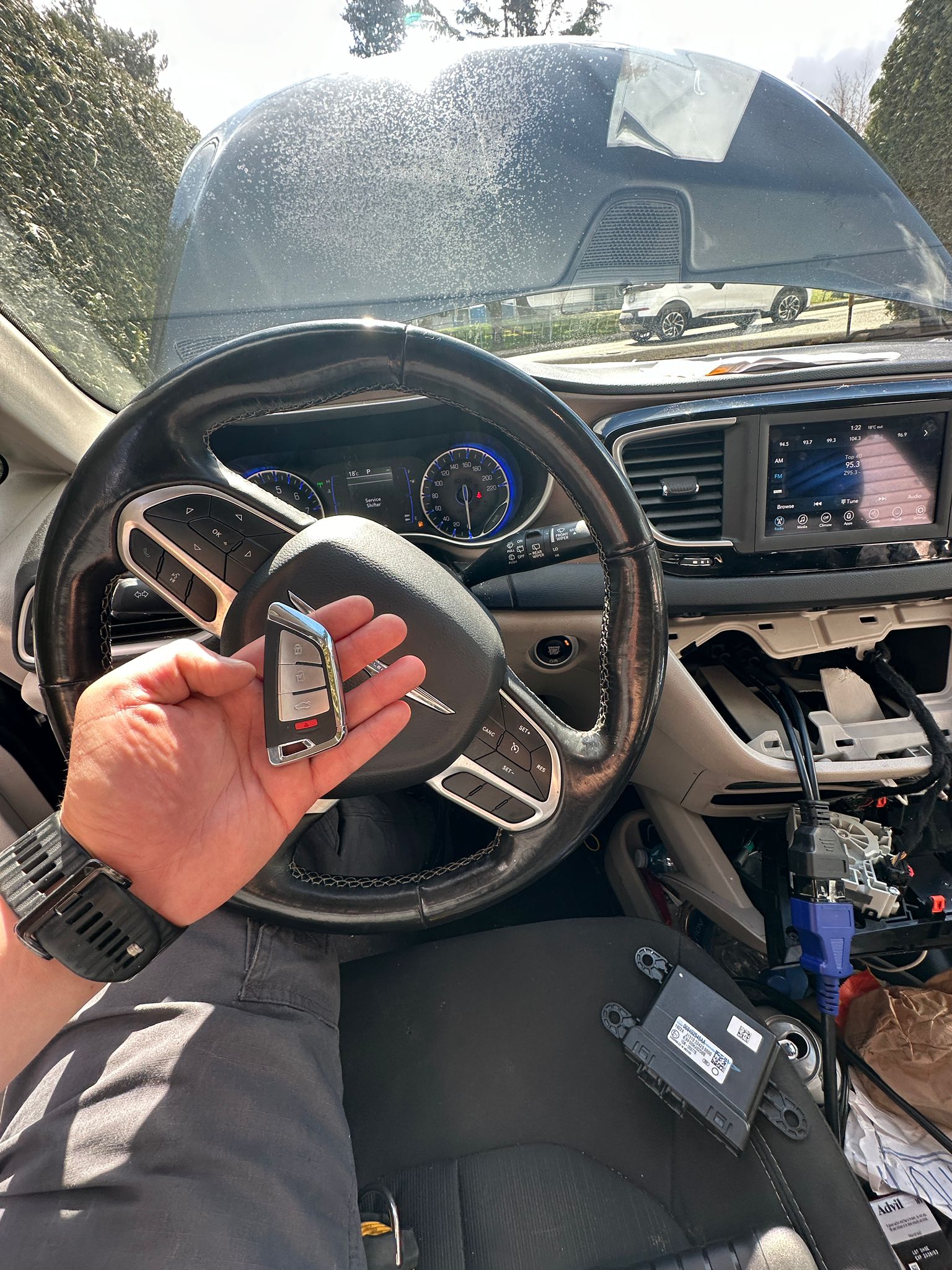 On-site Chrysler key programming with professional equipment